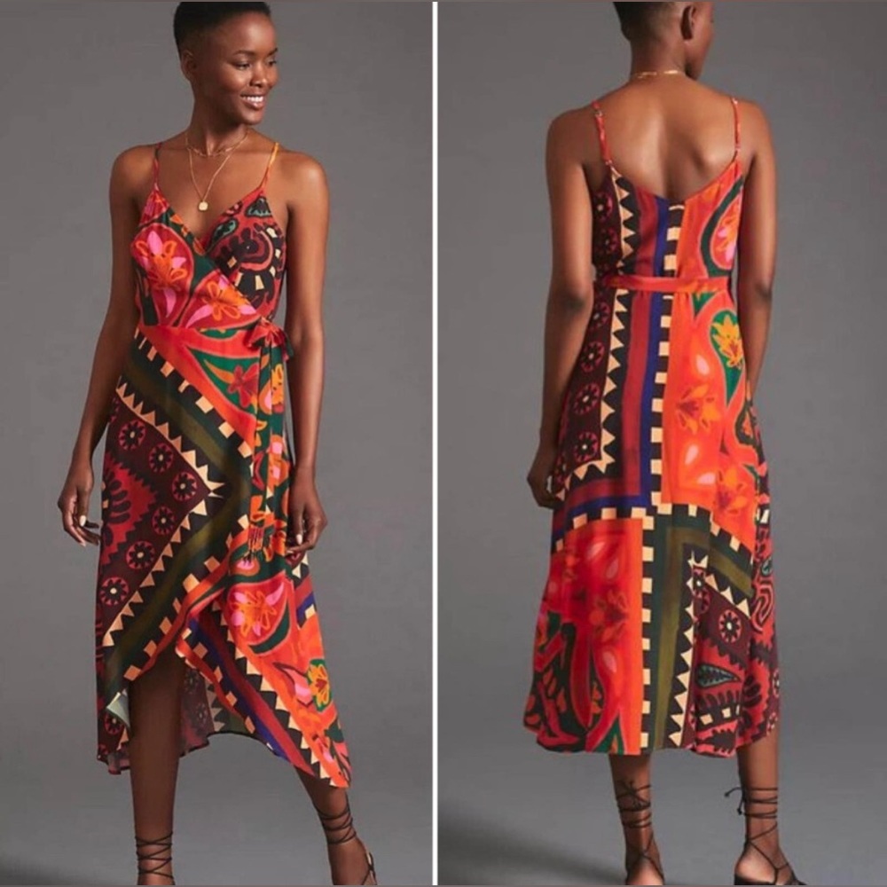 Farm Rio ✨wrap dress sz XS